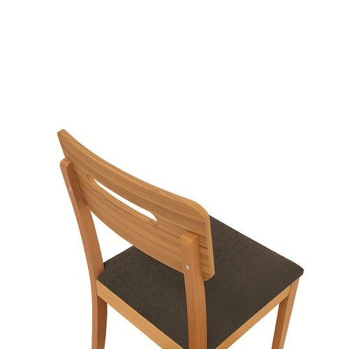 Par de Cadeiras em Madeira Maciça Kappesberg Lila Boucle Chocolate