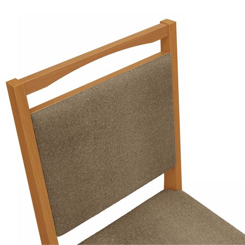 Par de Cadeiras Kappesberg em Madeira Maciça Lina Boucle Capuccino