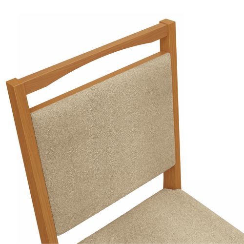 Par de Cadeiras Kappesberg em Madeira Maciça Lina Boucle Bege