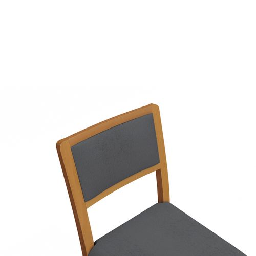 Par de Cadeiras em Madeira Maciça Kappesberg Alice Boucle Chumbo