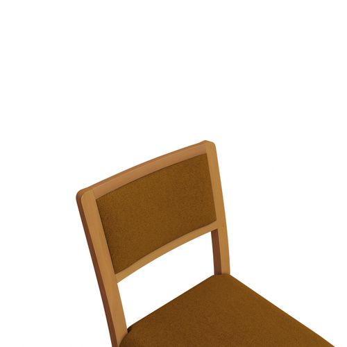 Par de Cadeiras em Madeira Maciça Kappesberg Alice Boucle Terracota