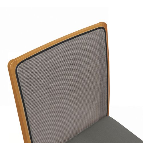 Par de Cadeiras Montadas Kappesberg em Madeira Maciça Lara Chumbo Tela Chumbo