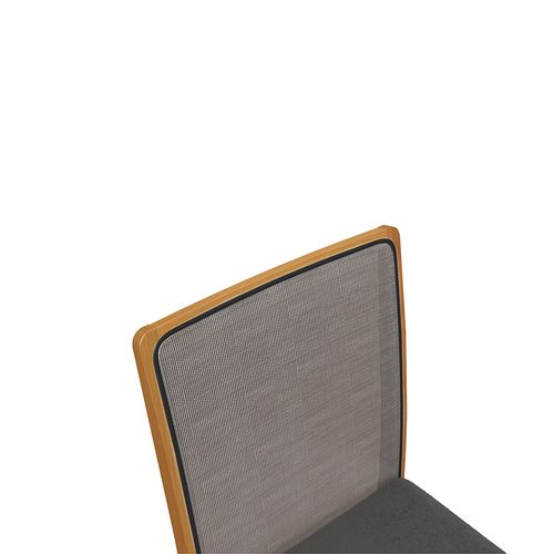 Par de Cadeiras em Madeira Maciça Kappesberg Lara Boucle Chumbo (Tela Chumbo)