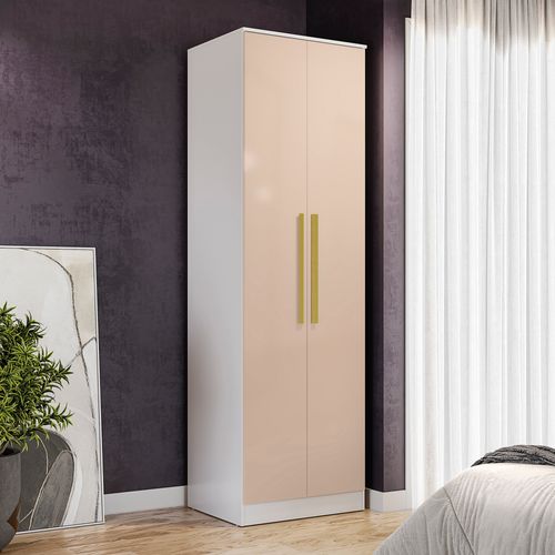 Guarda-Roupa 2 Portas Kappesberg Adapt Branco/Macadâmia