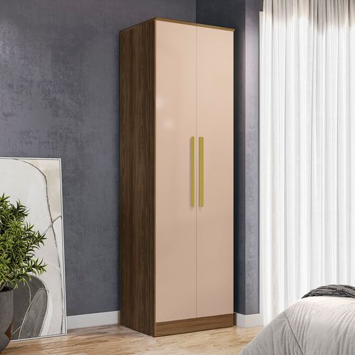 Guarda-Roupa 2 Portas Kappesberg Adapt Nogueira/Macadâmia