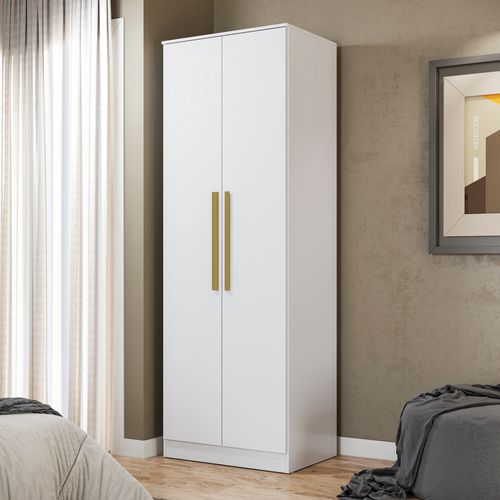 Guarda-Roupa 2 Portas 2 Gavetas Kappesberg Adapt Branco
