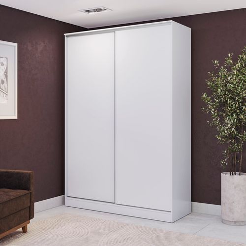 Guarda-Roupa 2 Portas de Correr 2 Gavetas Kappesberg Adapt Branco