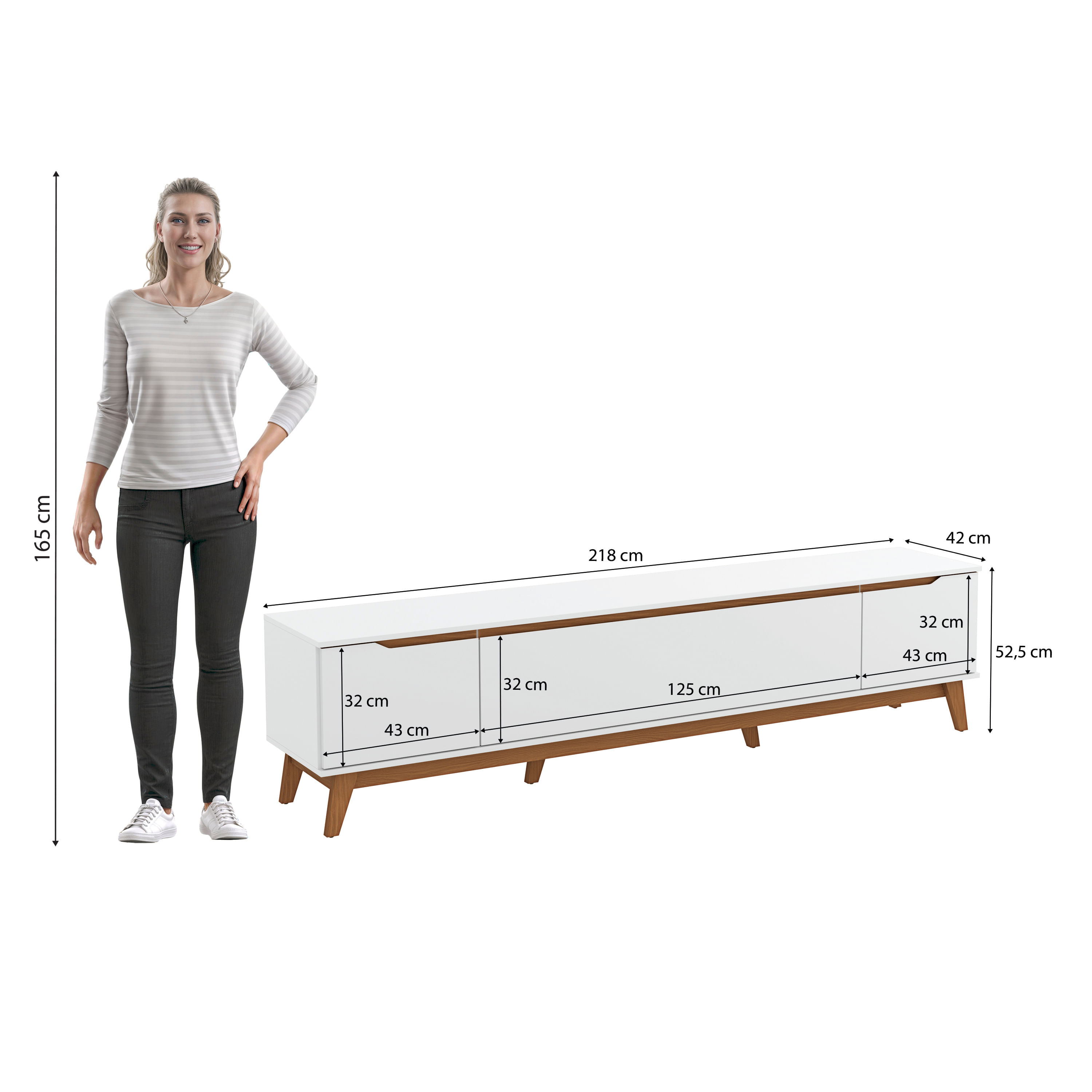 Rack Kappesberg 3 Portas Branco 218cm | FastStore PDP