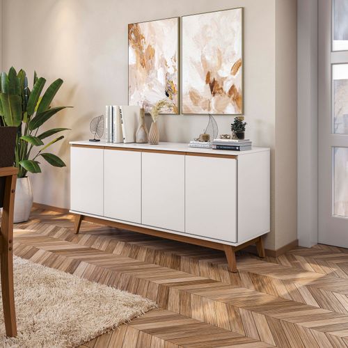 Aparador Buffet Kappesberg 4 Portas Branco 156cm