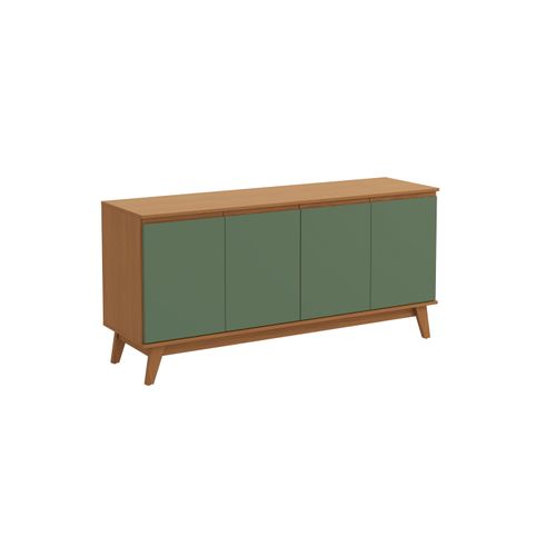 Aparador Buffet Kappesberg 4 Portas Canela/Verde 156cm