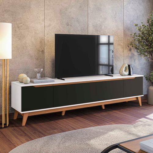 Rack Kappesberg 3 Portas Branco/Preto Fosco 218cm