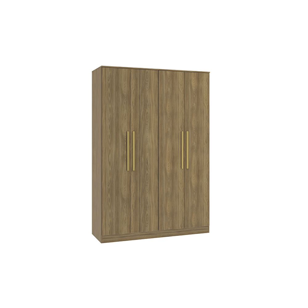 Guarda-Roupa 4 Portas 2 Gavetas Kappesberg Adapt Nogueira