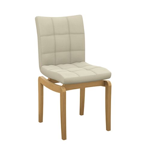 Cadeira em Madeira Maciça Kappesberg Maya Linho Argila