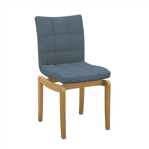 Cadeira em Madeira Maciça Kappesberg Maya Linho Azul