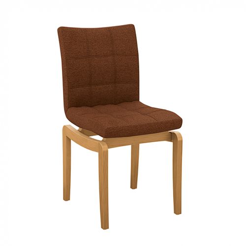 Cadeira em Madeira Maciça Kappesberg Maya Linho Terracota