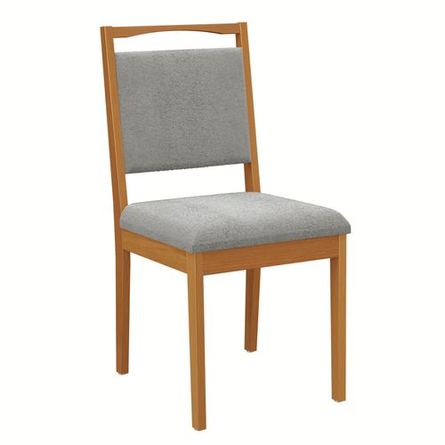 Par de Cadeiras Kappesberg em Madeira Maciça Lina Boucle Cinza