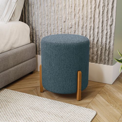 Puff Ravi Kappesberg Linho Azul