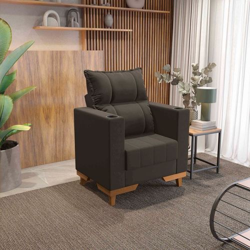 Poltrona Reclinável Kappesberg Florenza Suede Café