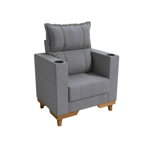 Poltrona Reclinável Kappesberg Florenza Linho Cinza