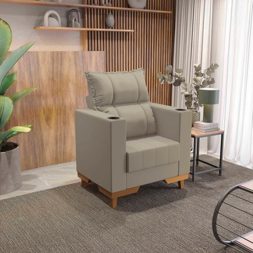 Poltrona Reclinável Kappesberg Florenza Suede Bege