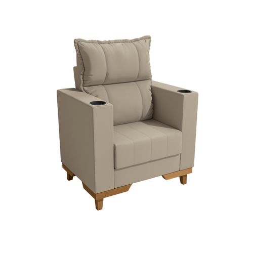 Poltrona Reclinável Kappesberg Florenza Suede Bege
