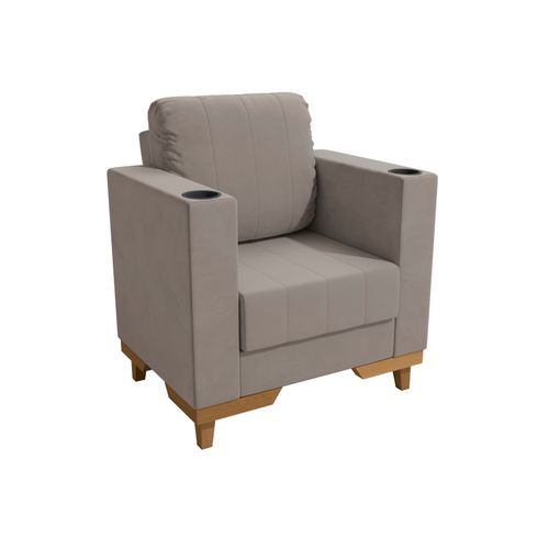 Poltrona Maya Kappesberg Veludo Cinza