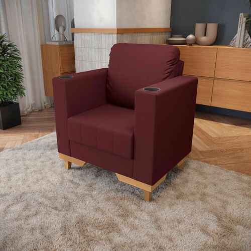 Poltrona Maya Kappesberg Veludo Bordô