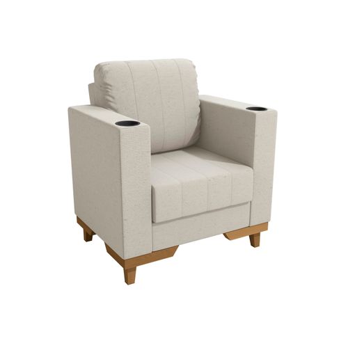 Poltrona Maya Kappesberg Linho Caqui