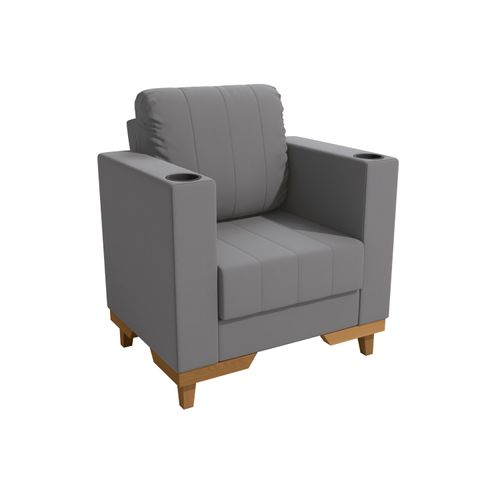 Poltrona Maya Kappesberg Veludo Titanio