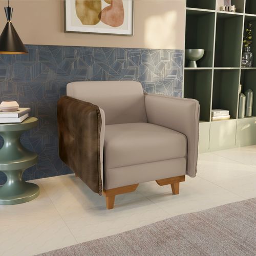 Poltrona Belinda Kappesberg Suede Bege