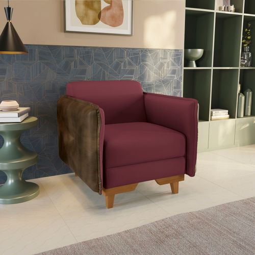 Poltrona Belinda Kappesberg Veludo Bordô