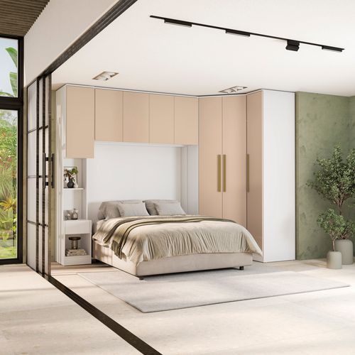 Quarto Completo Kappesberg Adapt  7 Peças Branco/Macadâmia