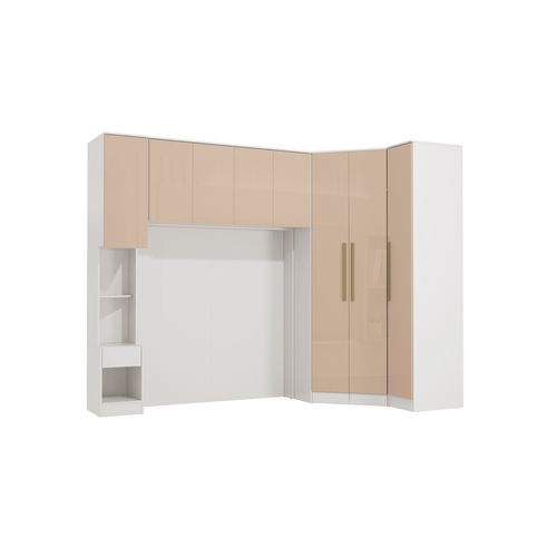 Quarto Completo Kappesberg Adapt  7 Peças Branco/Macadâmia