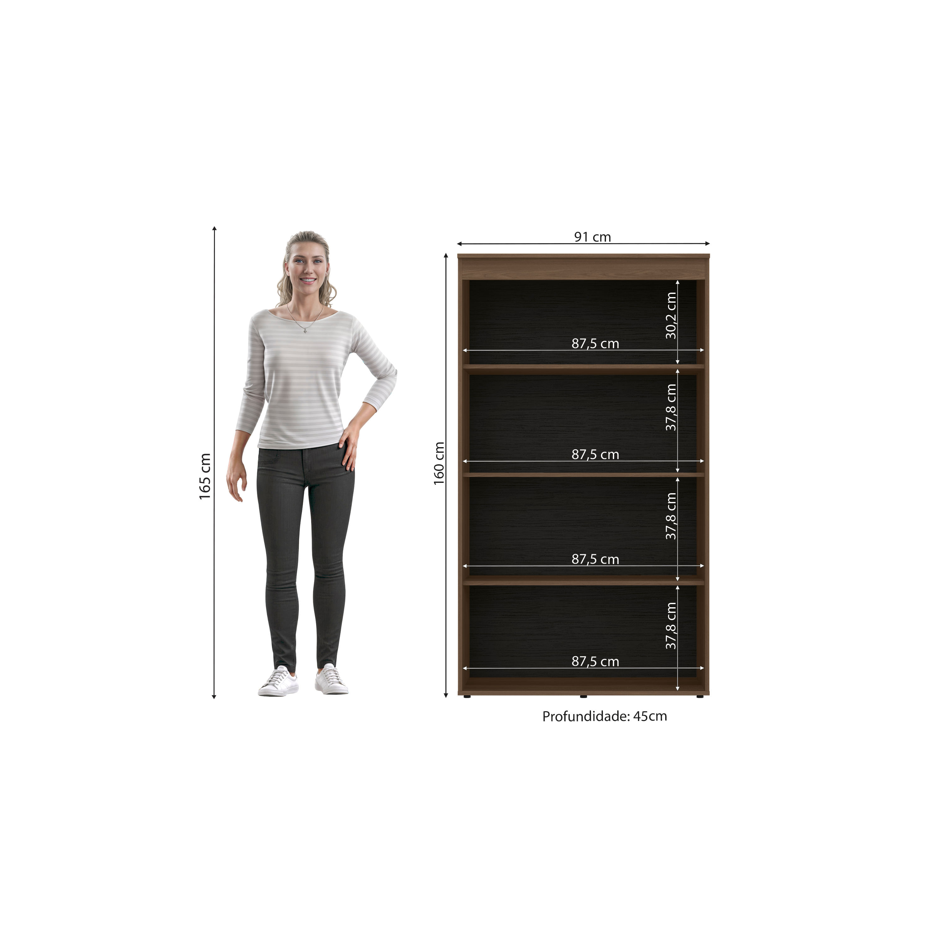 Armário Alto Kappesberg 2 Portas Frame Munique 91cm | FastStore PDP