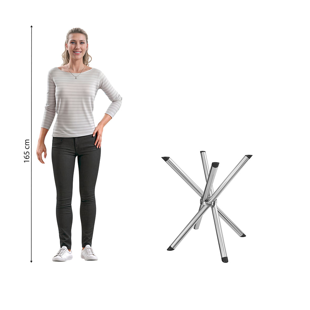 Base Mesa Volga Cromada 73cm x 73cm | FastStore PDP