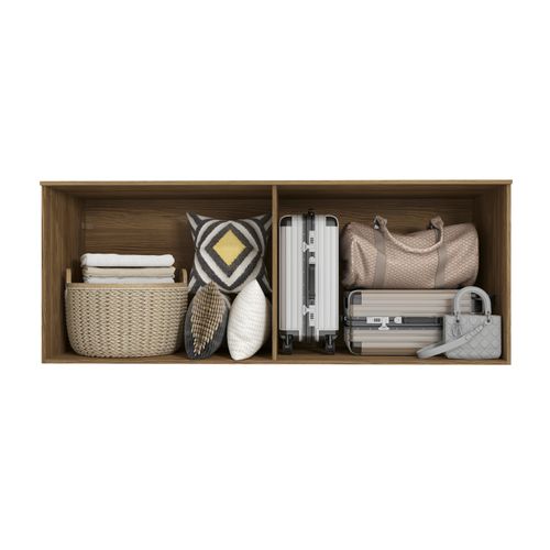 Armário Aéreo 4 Portas Kappesberg Adapt Nogueira/Azul Profundo 175cm