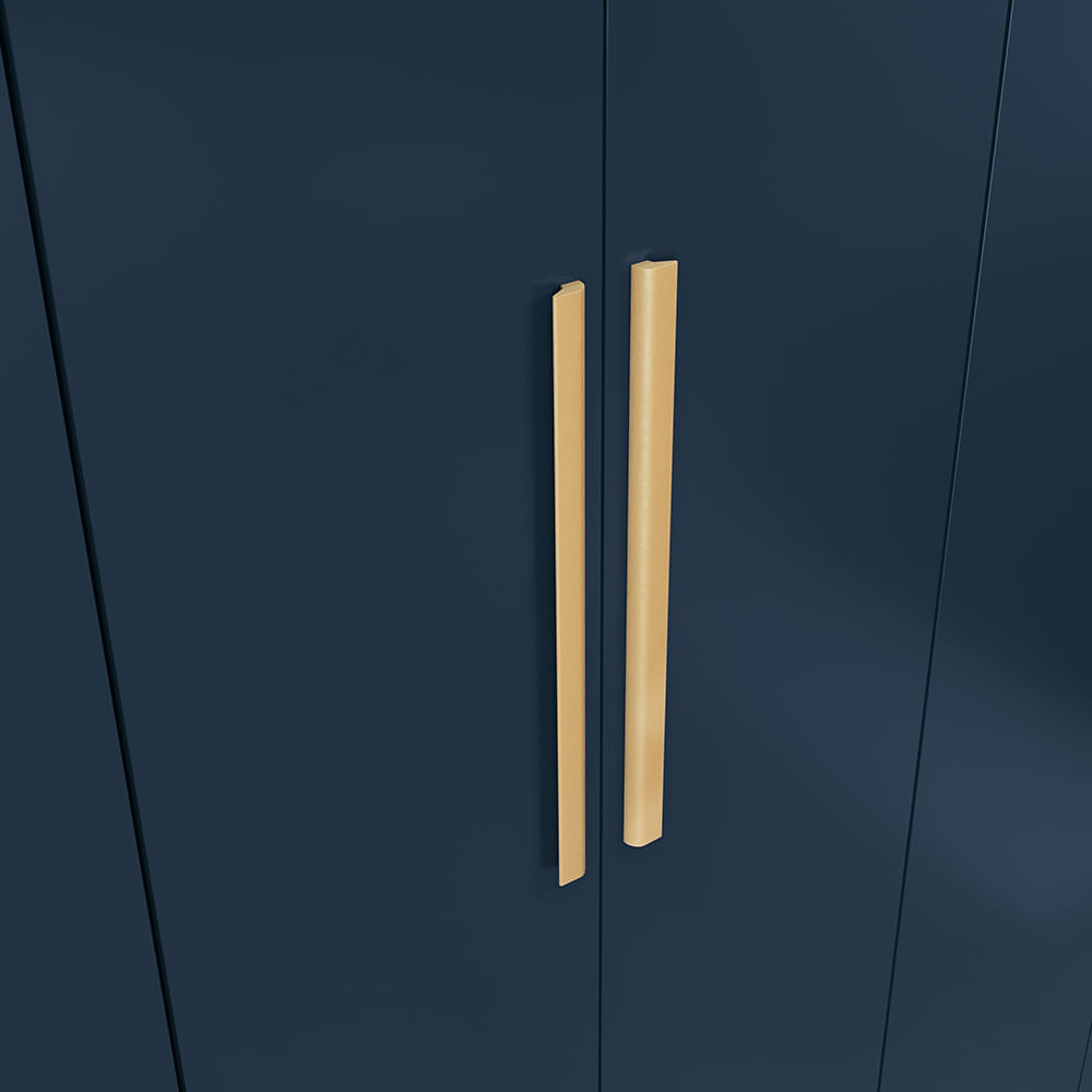Quarto Modulado Kappesberg Adapt Nogueira/Azul Profundo 4 peças