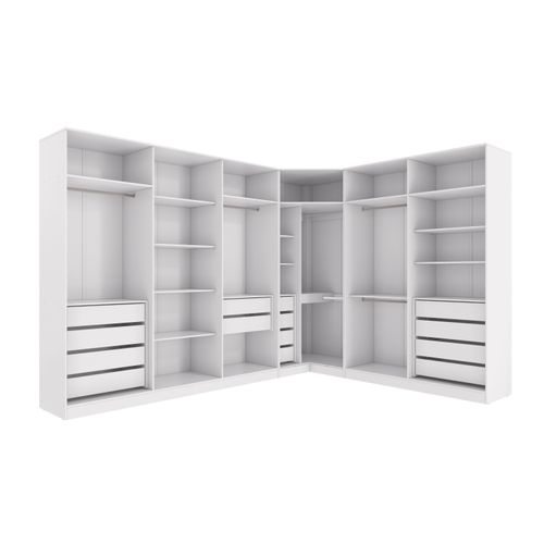 Conjunto Closet Kappesberg Adapt Branco 5 Peças 342cm x 263cm