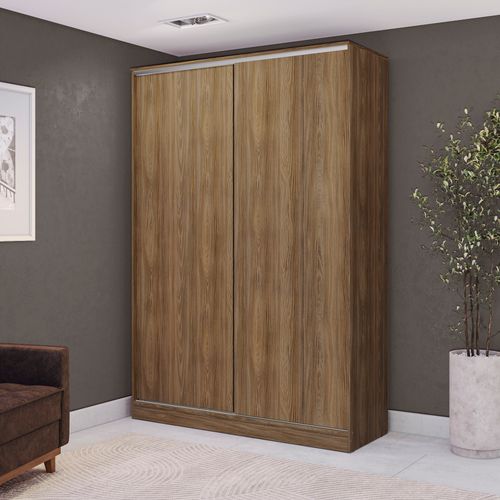 Guarda-Roupa 2 Portas de Correr 2 Gavetas Kappesberg Adapt Nogueira