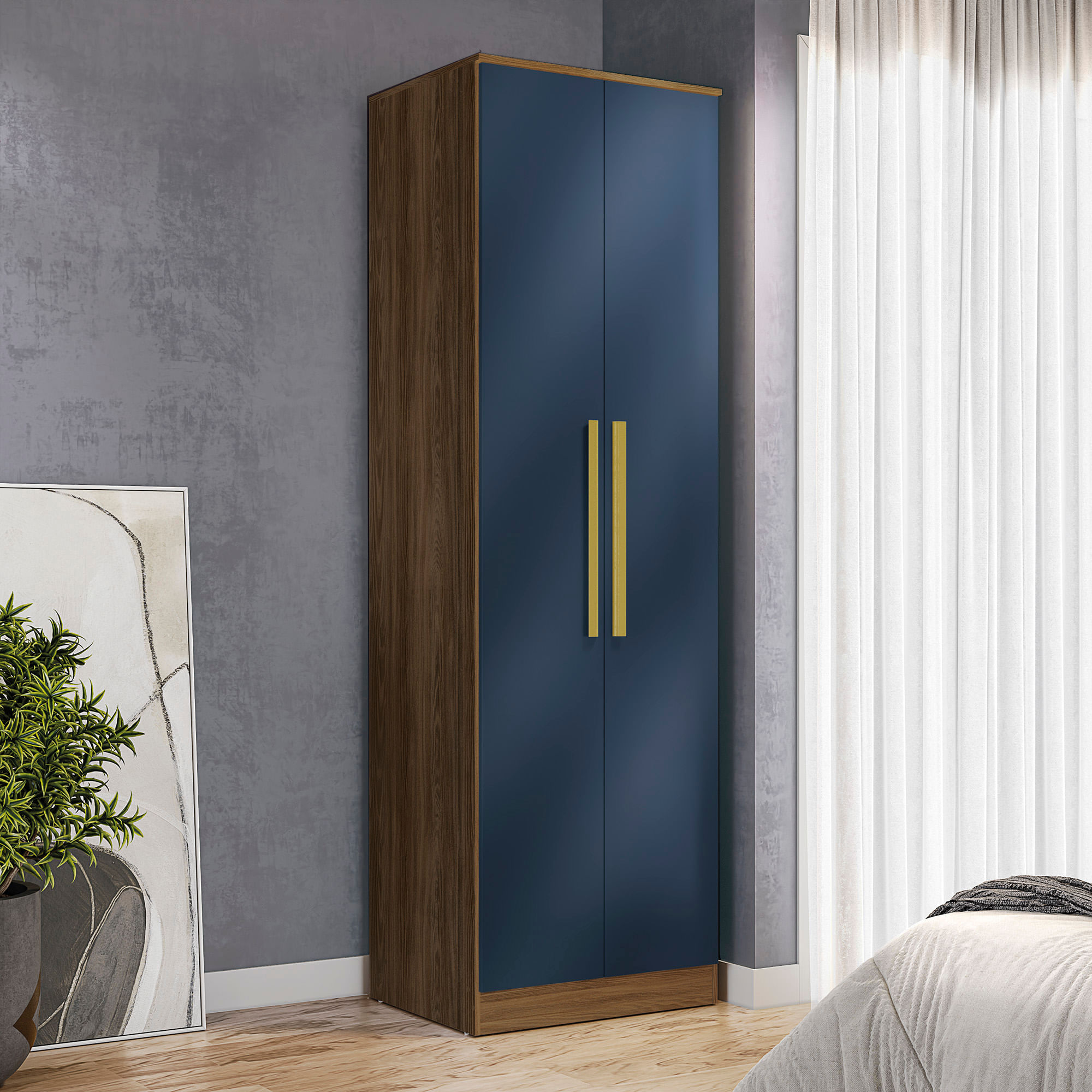 APCGS2点セット Guarda-roupa 7 Portas e 8 Gavetas Absolut 288cm 4327 com Espelho