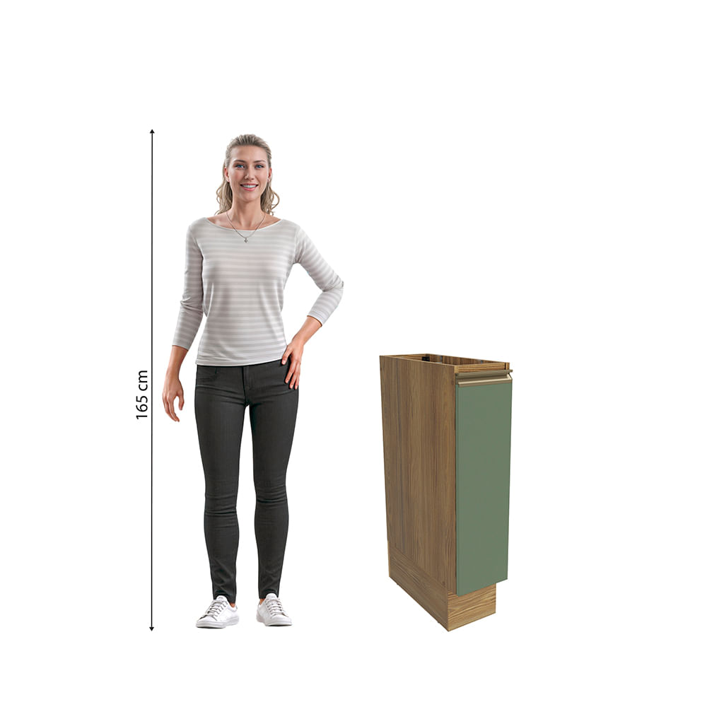 Nicho Porta Condimentos Celeste Kappesberg 100% MDF Nogueira/Verde