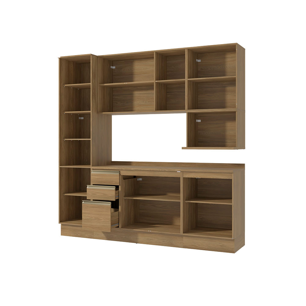Armário de Cozinha Compacta Nicho Micro-ondas 100% MDF 230cm