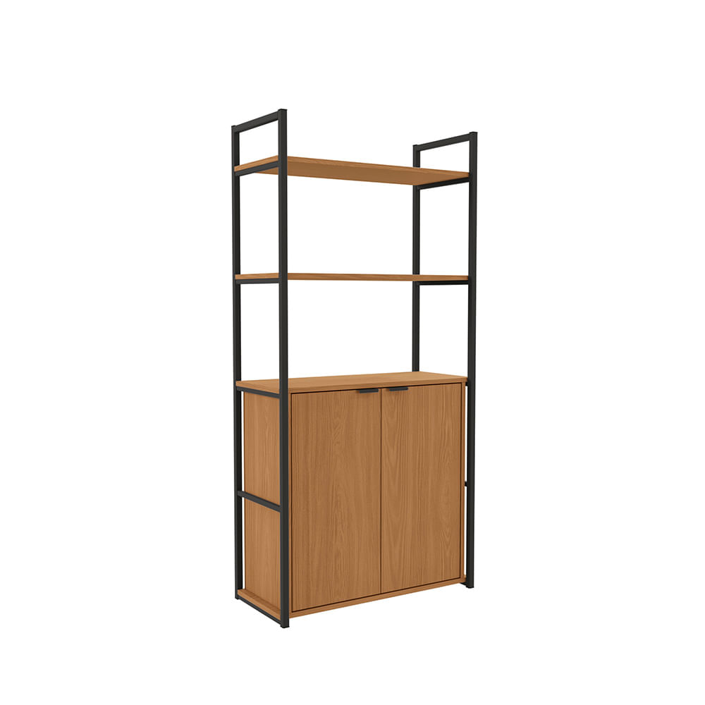 Estante Alta Kappesberg Canela/Preto fosco 72cm | FastStore PDP