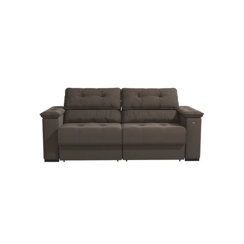 Sofá Retrátil Kappesberg Stelo Suede Café 230cm