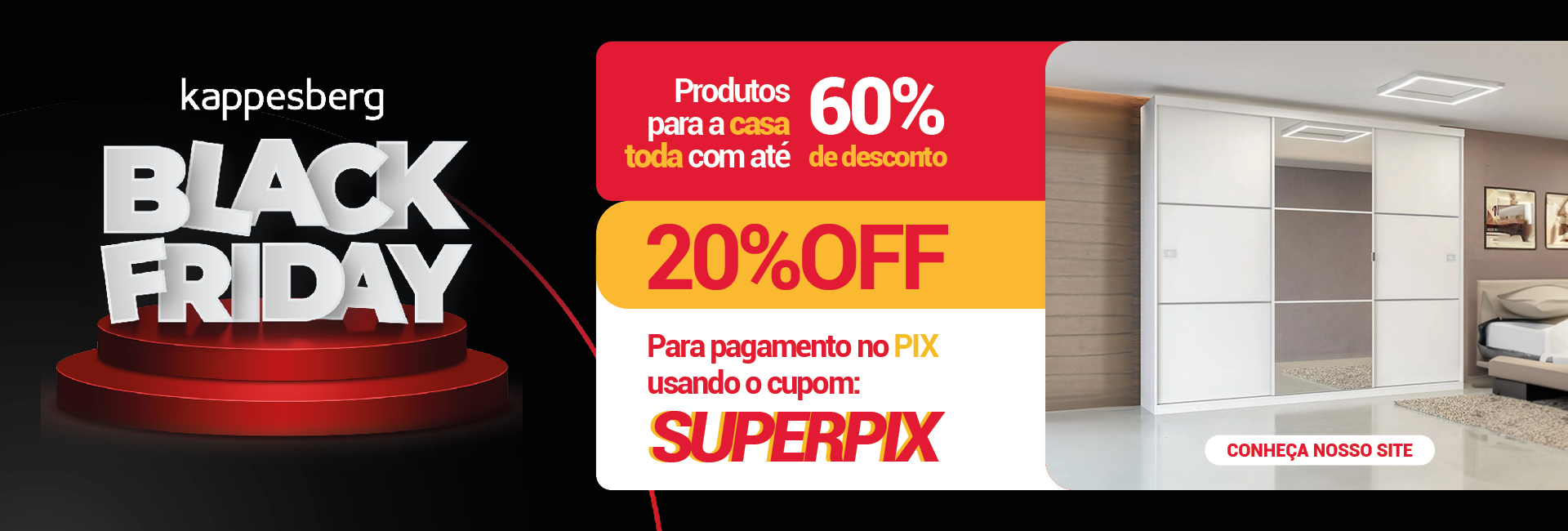 black friday móveis kappesberg  cozinhas  roupeiros